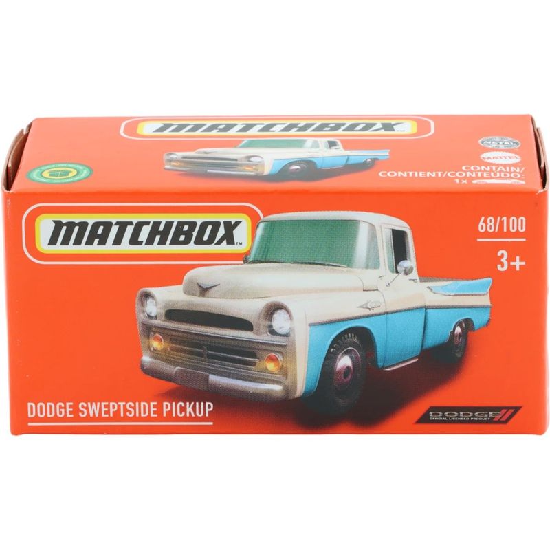 Dodge Sweptside Pickup - Blå och Vit - Power Grab - Matchbox