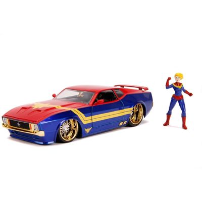 Captain Marvel & 1973 Ford Mustang Mach 1 - Jada Toys - 1:24