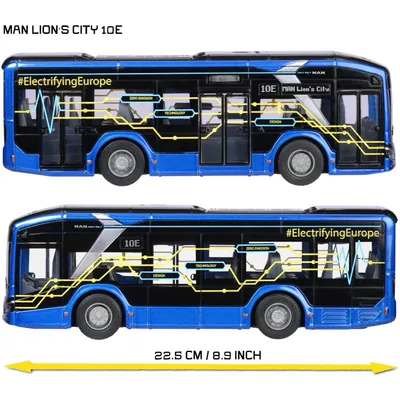 MAN Lion's City 10 E - Elektrisk Bybus - Majorette - 22 cm
