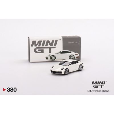 Porsche 911 (992) Carrera S - Vit - 380 - Mini GT - 1:64