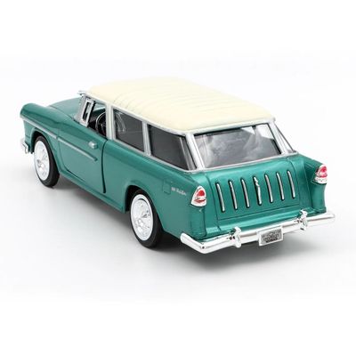 1955 Chevy Bel Air Nomad - Grön och Beige - Motormax - 1:24