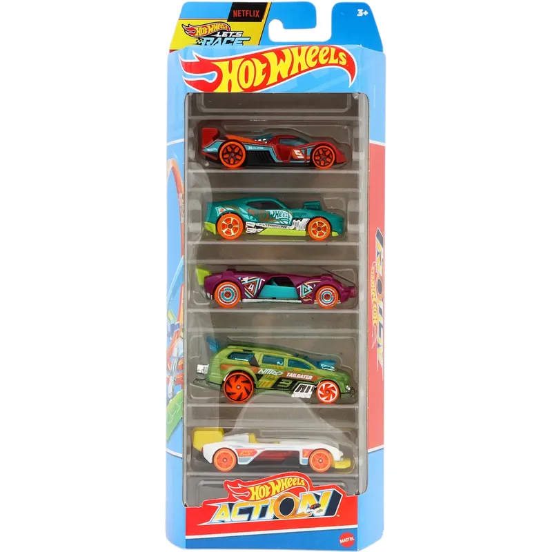 Action - 5-pack leksaksbilar - Hot Wheels