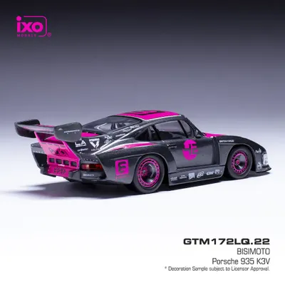 Bisimoto Porsche 935 K3V - Grå / Rosa - Ixo Models - 1:43