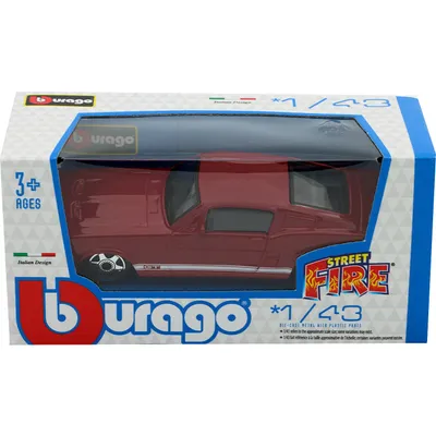 Ford Mustang GT - 1967 - Röd - Bburago - 1:43