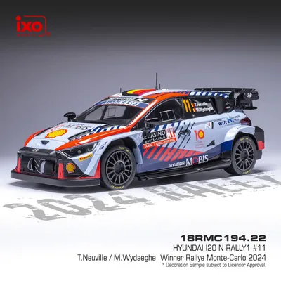 Hyundai i20 N Rally1 - Neuville / Wydaeghe 2024 - Ixo - 1:18