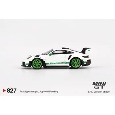 Porsche 911 (992) GT3 RS - Vit / Grön - 827 - Mini GT - 1:64