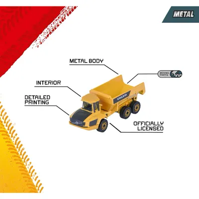 Volvo Construction - 4-pack med leksaksbilar - Majorette