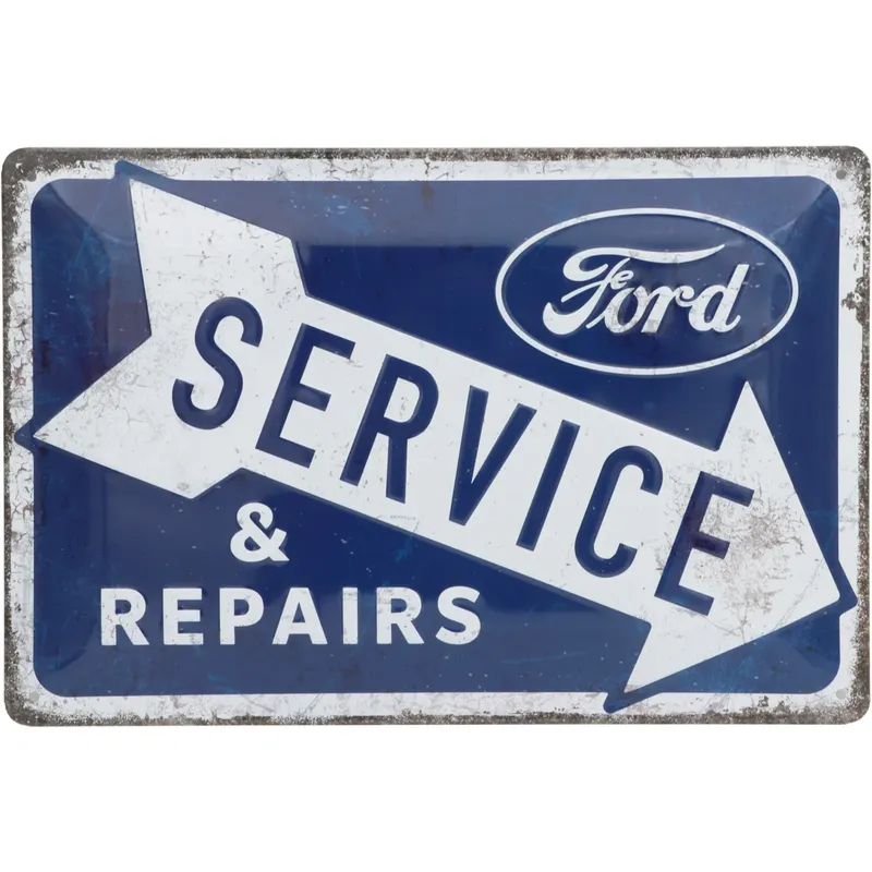 Ford - Service & Repairs - Plåtskylt - 20x30 cm