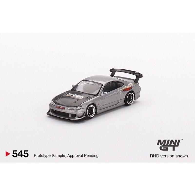 Nissan Silvia Top Secret S15 - Silver - 545 - Mini GT - 1:64