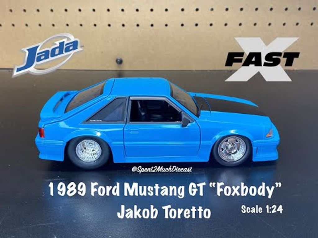 1989 Ford Mustang GT - Blå - Fast & Furious - Jada - 1:24