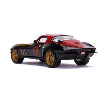 Black Widow & 1966 Chevy Corvette - Avengers - Jada - 1:24