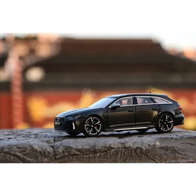 Audi RS 6 Avant (C8) 2021 - Svartgrå - CM-Model - 1:64