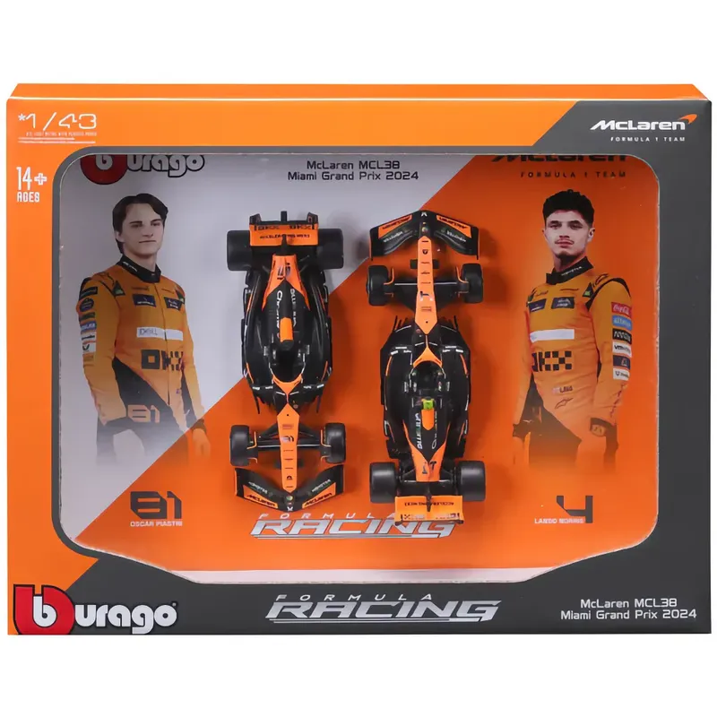 McLaren MCL38 - 2024 - Piastri + Norris - Bburago - 1:43