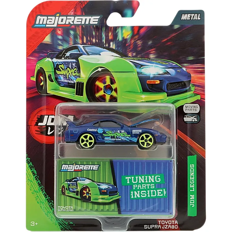 Toyota Supra JZA80 - Blå - JDM Legends Deluxe - Majorette - 7 cm