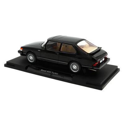 SKADAD FÖRPACKNING - Saab 900 Turbo - Svart - 1981 - Modelcar Group - 1:18