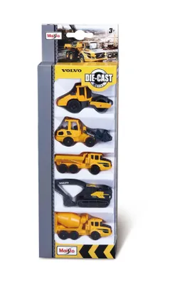 5-pack arbetsfordon - Volvo - Maisto - 7 cm