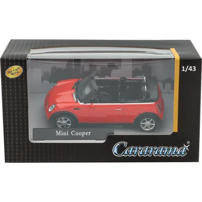 Mini Cooper Cabriolet - 2005 - Röd - Cararama - 1:43