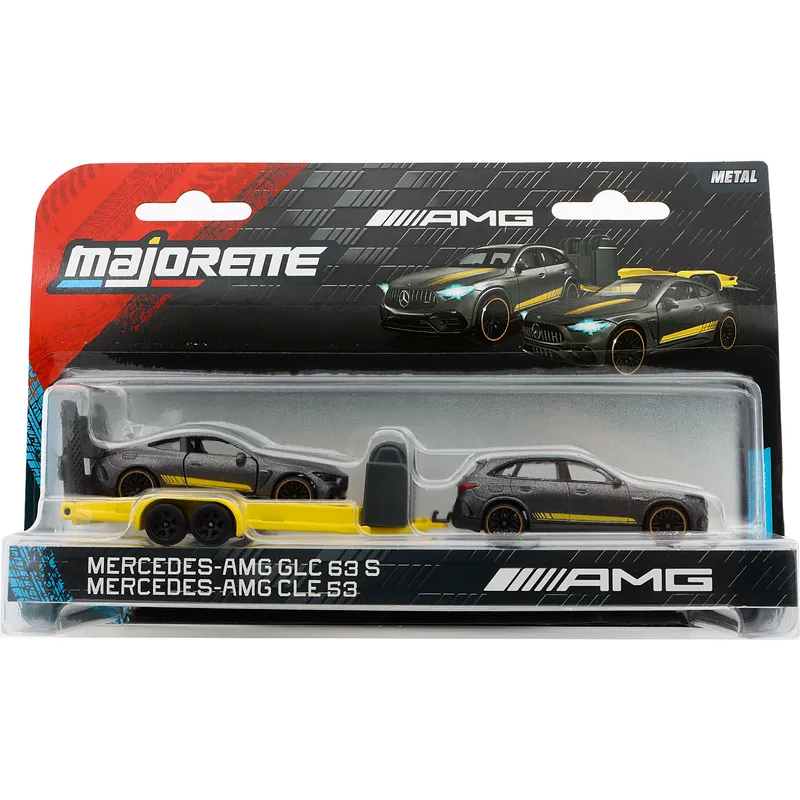 Mercedes-AMG GLC 63 S og Mercedes-AMG CLE 53 - Mercedes-AMG Deluxe Trailer - Majorette