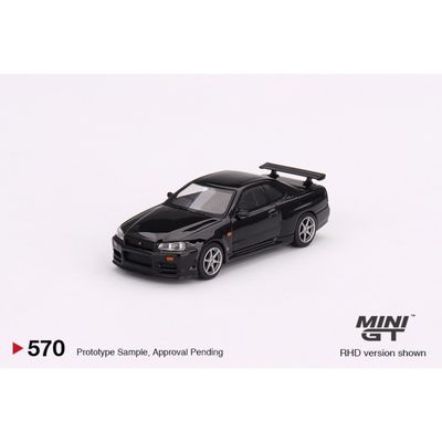 Nissan Skyline GT-R (R34) - Svart - 570 - Mini GT - 1:64
