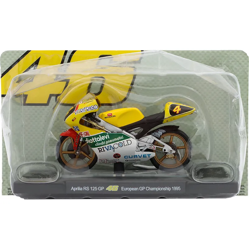Aprilia RS 125 GP - #4 Rossi - Motorcykel - Gul - Altaya - 1:18
