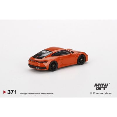 Porsche 911 (992) Carrera 4S - Lava Orange - 371 - Mini GT