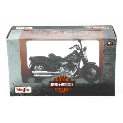 2008 FLSTSB Cross Bones - Harley - Svart - Maisto - 1:18