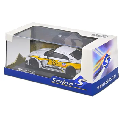 Nissan GT-R (R35) LWBK - 2019 - Vit / Gul - Solido - 1:43