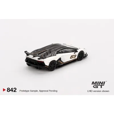 Lamborghini Aventador SVJ 63 - Bianco Asopo - Mini GT - 1:64