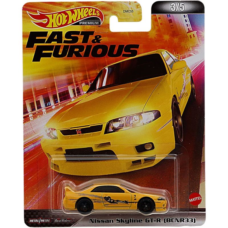 SKADAD FÖRPACKNING - Nissan Skyline GT-R (BCNR33) - Fast & Furious - Hot Wheels