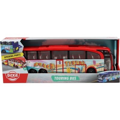 Turistbuss - Touring Bus - Beach Travel - Röd - Dickie Toys