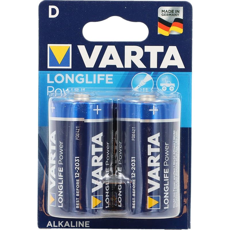 Batterier D (LR20) - Alkaliskt - Varta Longlife Power