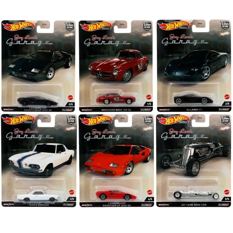 Set med 6 bilar - Car Culture: Jay Lenos Garage - Hot Wheels