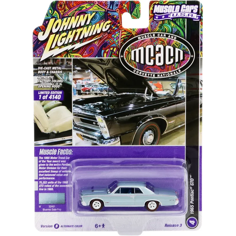 1965 Pontiac GTO - Blå - Johnny Lightning - 1:64