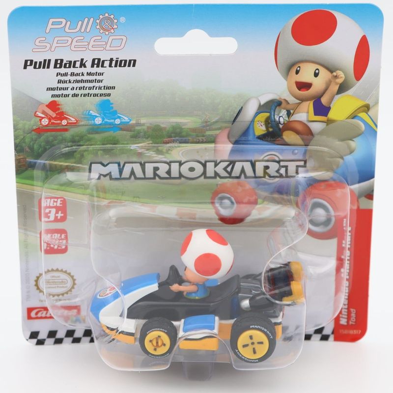 Mario Kart - Toad - leksaksbil med pullback