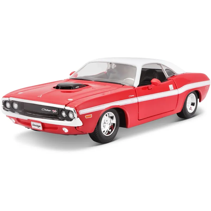 1970 Dodge Challenger R/T Coupe - Röd - Maisto - 1:24