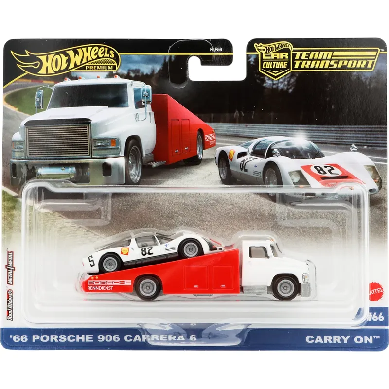 '66 Porsche 906 Carrera 6 + Carry On - TT #66 - Hot Wheels