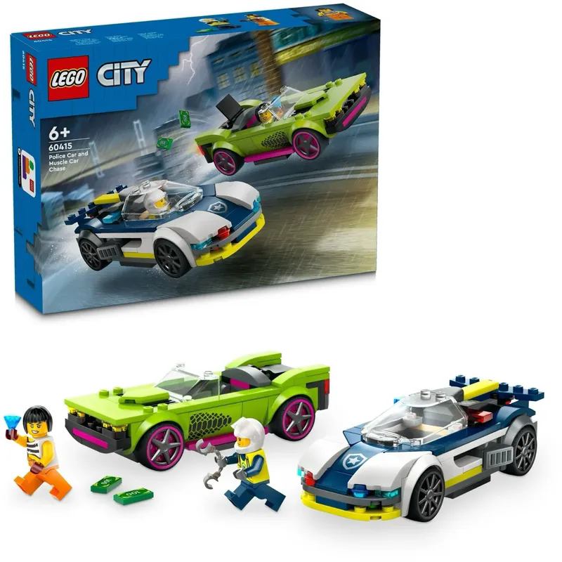 Biljakt med polisbil och muskelbil - City - 60415 - LEGO