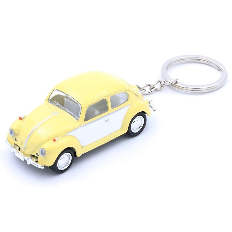 1962 Volkswagen Beetle - Nyckelring - Gul - Kinsmart - 6 cm
