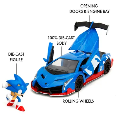 Lamborghini Veneno - Sonic the Hedgehog - Jada - 1:24