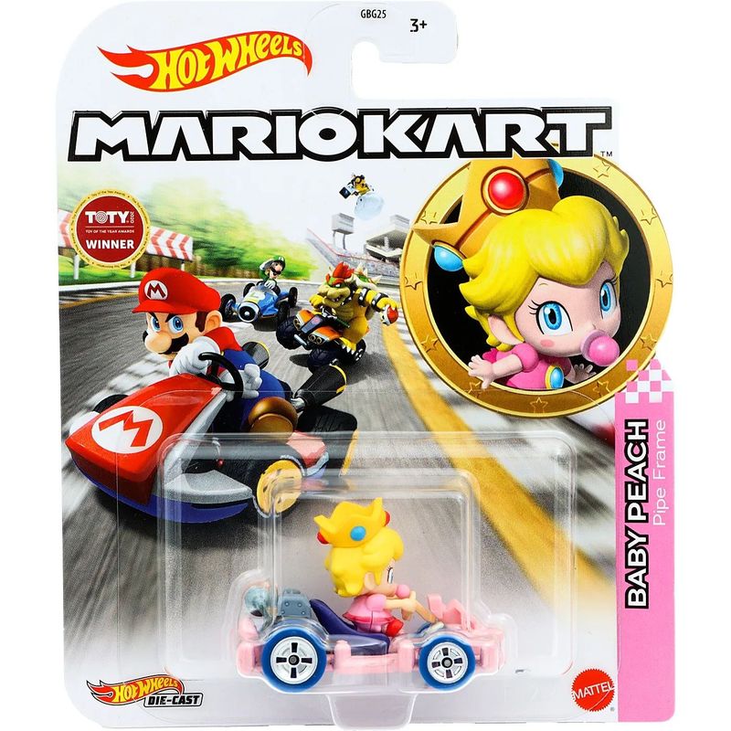 Baby Peach - Mario Kart - Pipe Frame - Hot Wheels