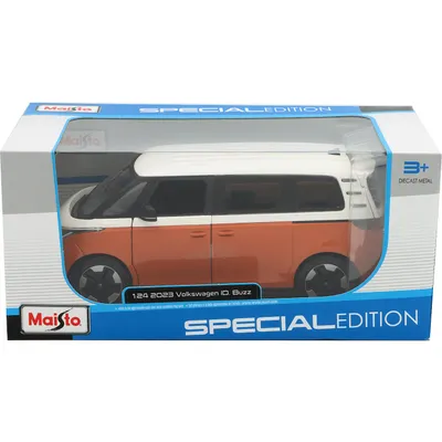 Volkswagen ID. Buzz - 2023 - Orange och Vit - Maisto - 1:24