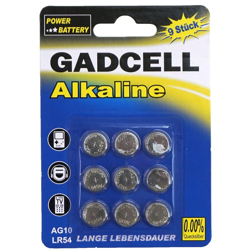 Batterier AG13 (LR44) - Alkaliskt - Gadcell