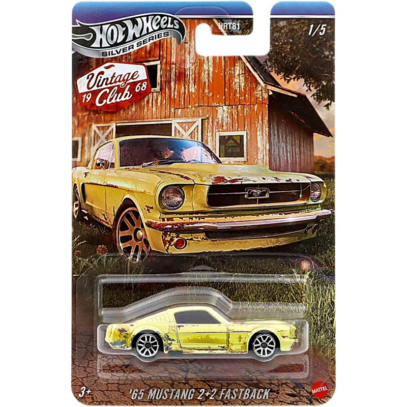 '65 Mustang 2+2 Fastback - Gul - Vintage Club 1/5 - Hot Wheels