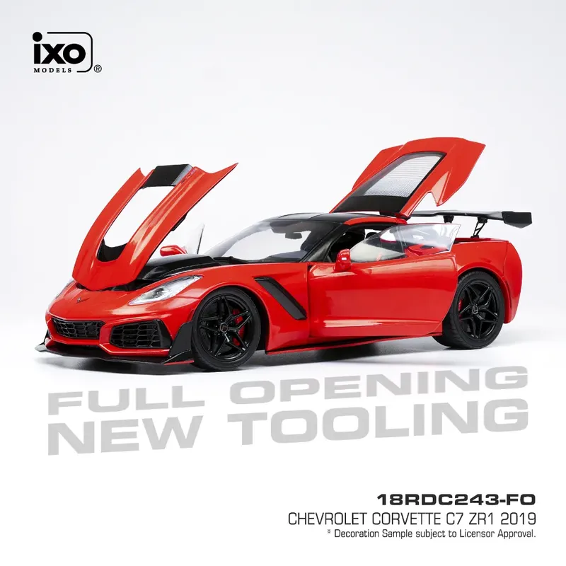 Chevrolet Corvette C7 ZR1 - 2019 - Röd - Ixo Models - 1:18