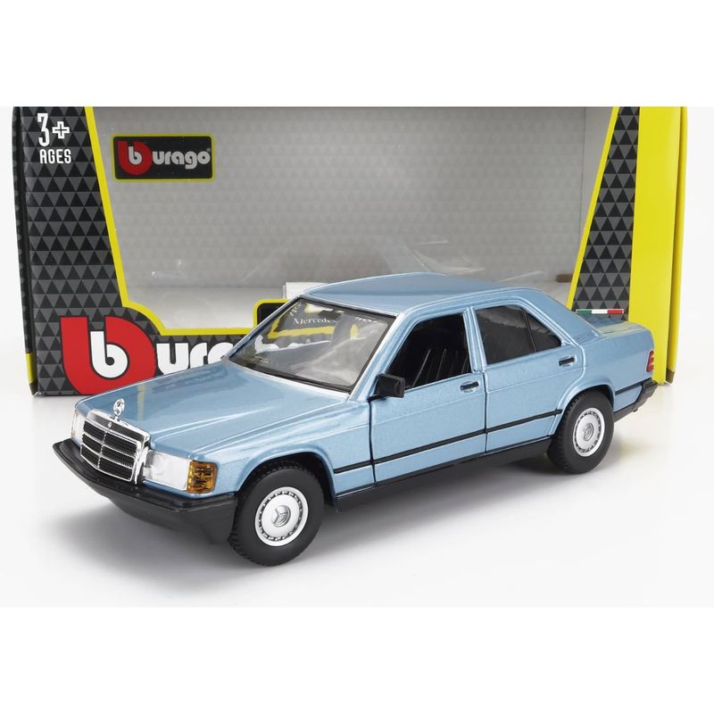 Mercedes-Benz 190 E 2.6 - W201 - Blå - Bburago - 1:24