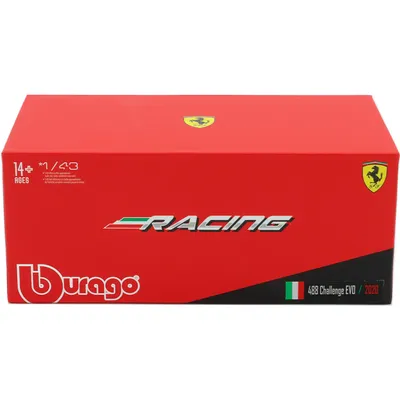 Ferrari 488 Challenge Evo - 2020 - Röd - Bburago - 1:43