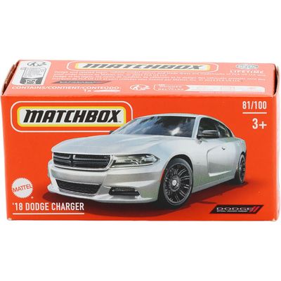 18 Dodge Charger - Vit - Power Grab - Matchbox