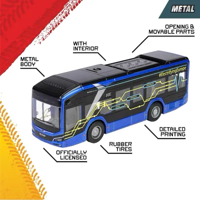 MAN Lion's City 10 E - Elektrisk Bybus - Majorette - 22 cm