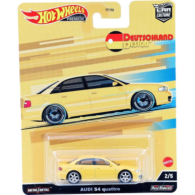 Audi S4 Quattro - Gul - Deutschland Design - Hot Wheels