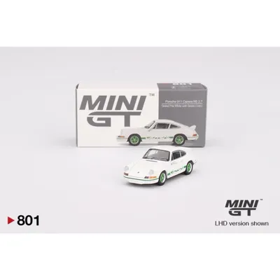 Porsche 911 Carrera RS 2.7 - Vit/Grön - 801 - Mini GT - 1:64
